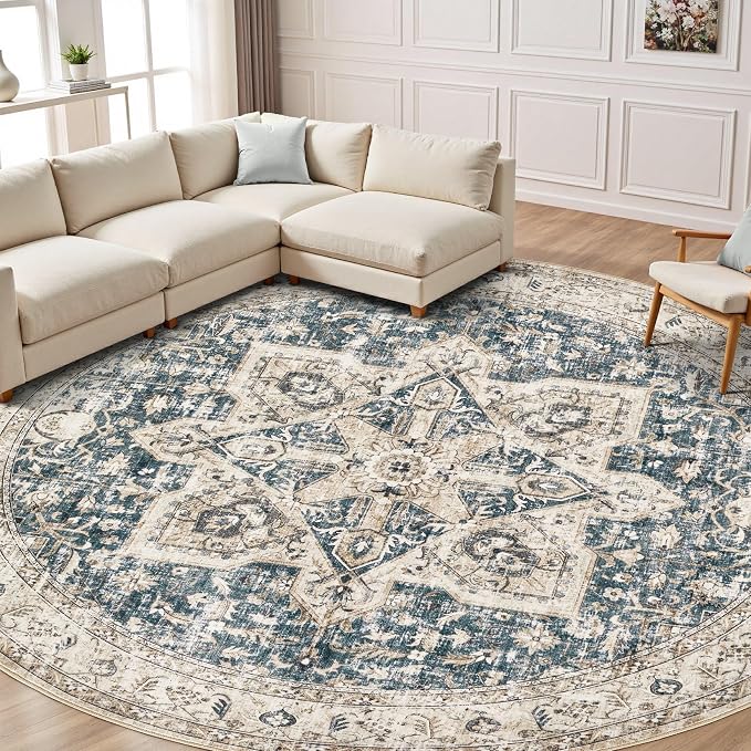 Tortania 6' Round Area Rug Living Room Rugs - Image 8