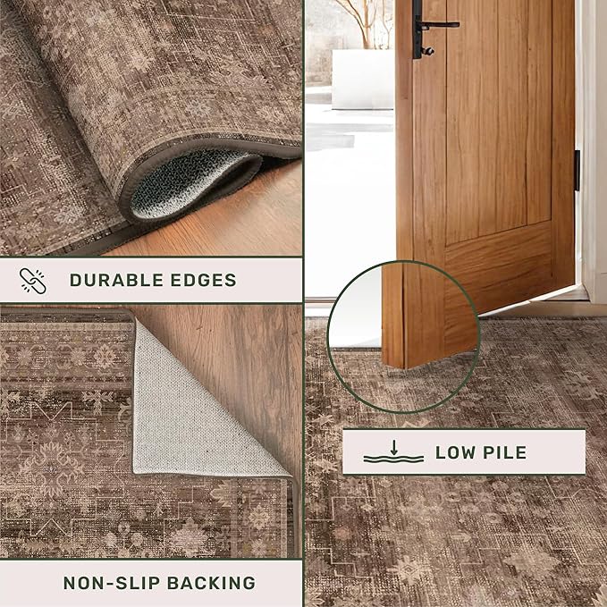 Boho Taupe Brown 2x3 Entryway Rug - Image 5