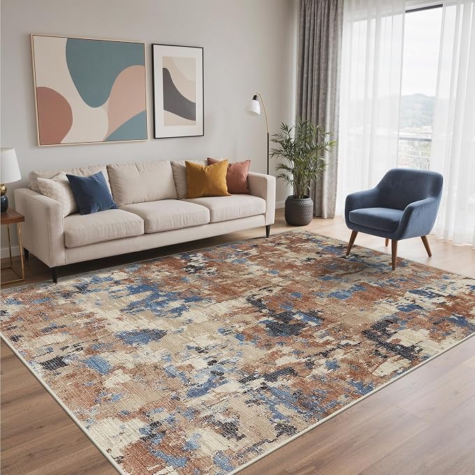BEIMO Area Rugs 5x7 for Living Room Bedroom, Modern Abstract Machine Washable - Image 2