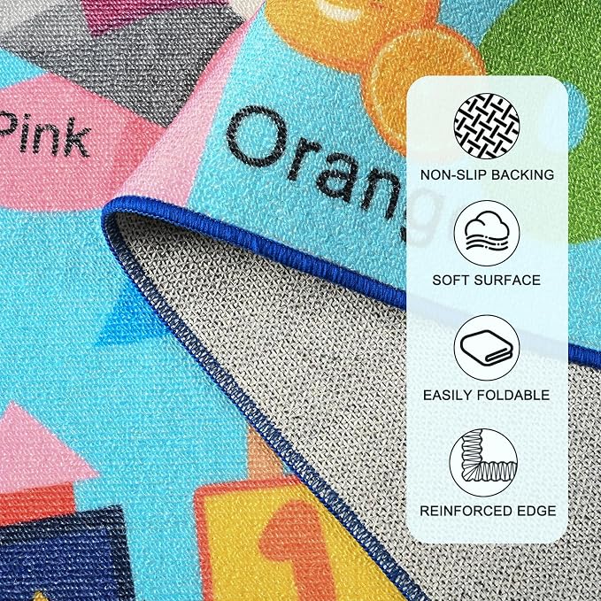 Kids Rug for Playroom, 3x5 ABC Educational Carpet for Classroom, Fun Alphabet - Image 4