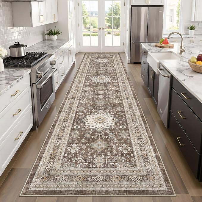 Vintage Hallway Runner Rug 3x8: Large Soft Washable Entryway - Image 6