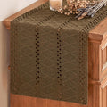 Artoid Mode Coffee Woven Farmhouse Hollow Table Runner 12x48 Inch | Holiday by ArtoidMode