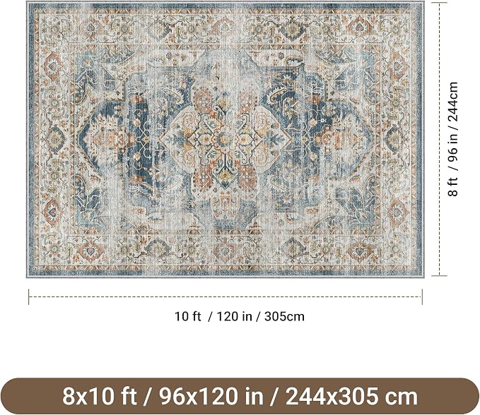 befbee Washable Rug 8x10 Area Rugs - Image 2