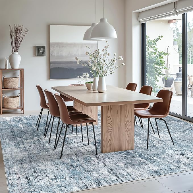 Soalmost 9x12 Area Rugs for Living Room, Abstract Non Slip Machine Washable - Image 4