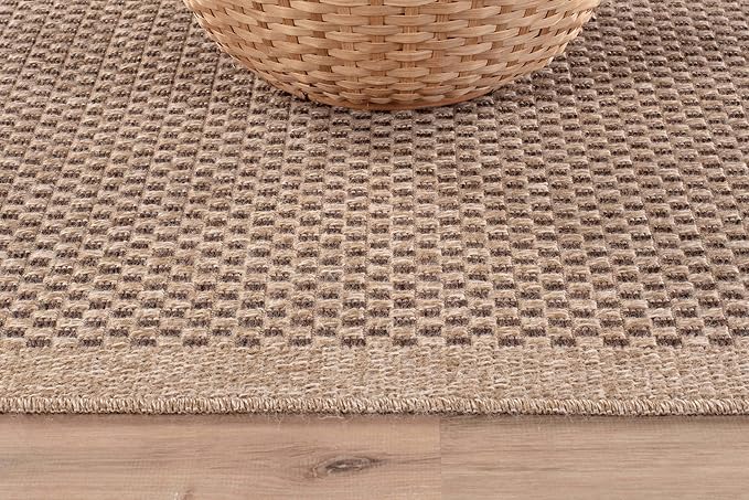 CAMILSON Easy Jute Round Rug 4ft Indoor Outdoor Natural Color Fiber Area Rugs - Image 3