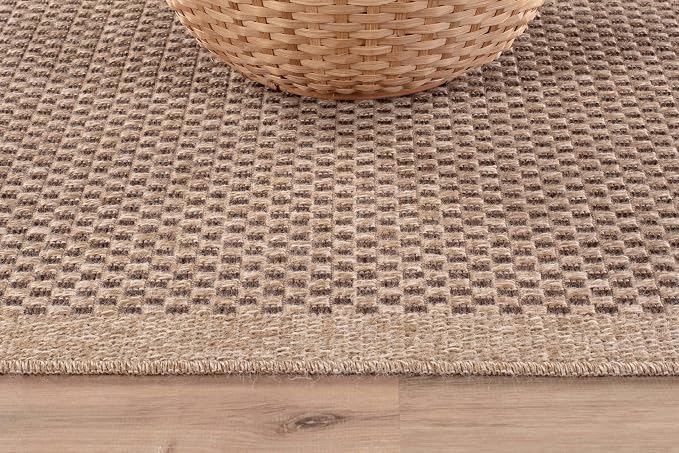 CAMILSON Easy Jute Rug 9x12, Indoor Outdoor Natural Color Fiber Area Rugs - Image 4