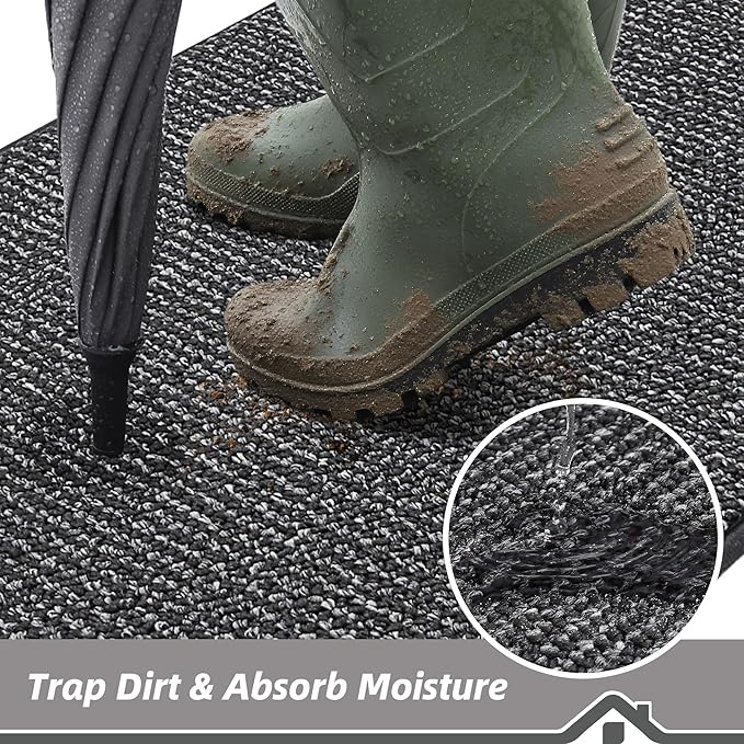 BEQHAUSE Dirt Trapper Door Mat 32" x 72", Non-Slip Washable Doormats Entrance - Image 3