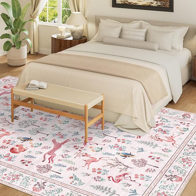 DUKINO 6x9 Rug, Washable Animal Living Room Rug - Image 4