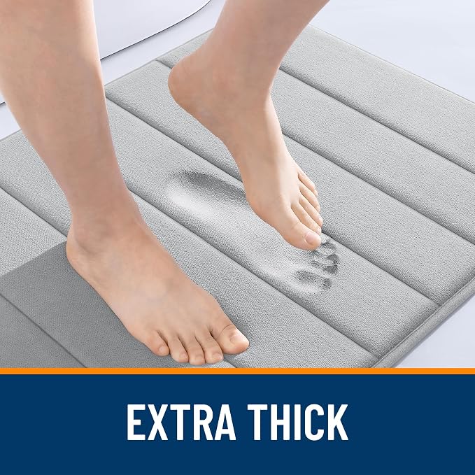 OLANLY Memory Foam Long Bathroom Rugs Runner 59x20, Super Soft Absorbent Bath - Image 6