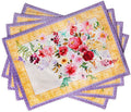 Maison d' Hermine Placemats Set of 4 Reusable 100% Combed Cotton | Cloth Place by MaisondHermine