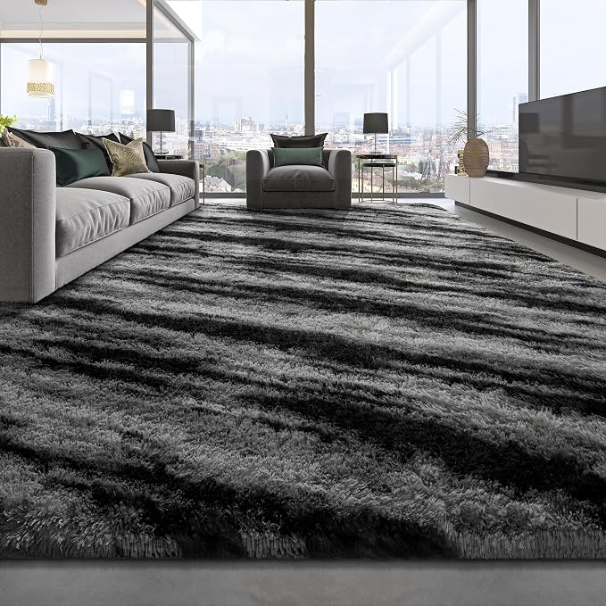 Deerhoo Large Shag Area Rugs 8 x 10, Tie-Dyed Plush Fuzzy Rugs - Image 2