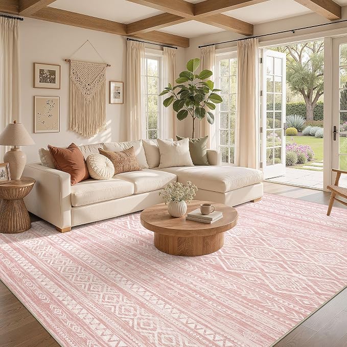 Nakagishi Area Rug Living Room Rugs: 6x9 Large Soft Machine Washable Boho - Image 2