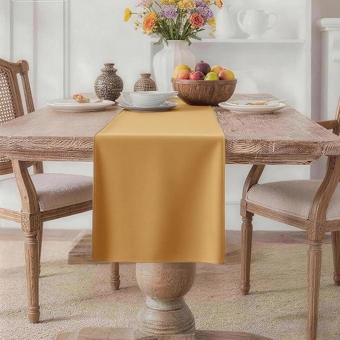 MEANMOY Gold Table Runner 48 Inches Long Waterproof Washable Table Runners | by MEANMOY