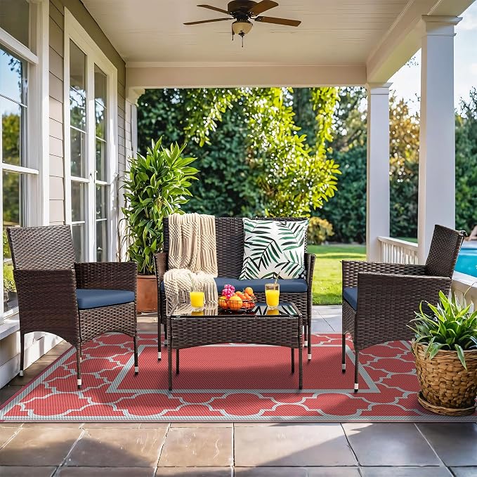 GENIMO 8' x 10' Outdoor Rug Waterproof - Image 2