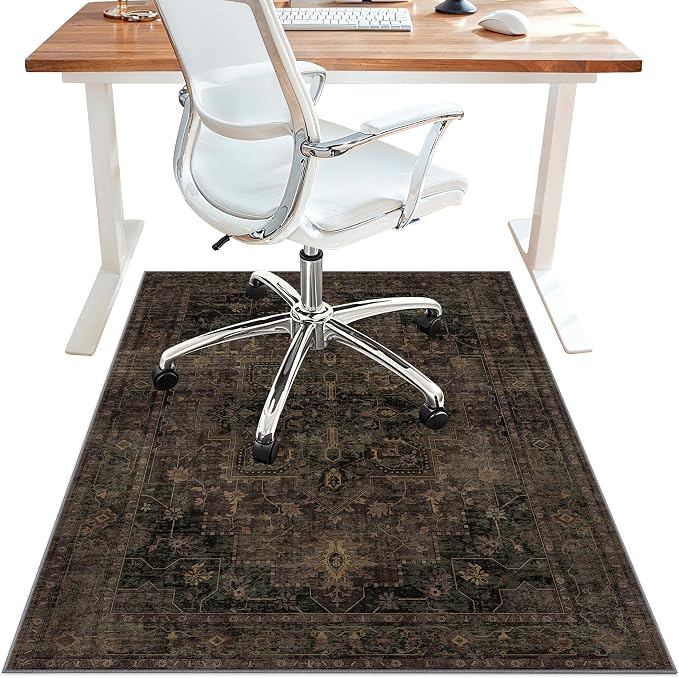 36"x48" Office Chair Mat for Hardwood Tile Floor, Under Desk Carpet Protector by BESBLEE
