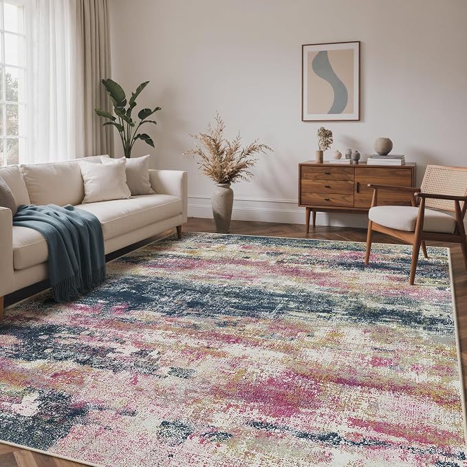BEIMO Area Rugs 5x7 for Living Room Bedroom, Modern Abstract Machine Washable - Image 2
