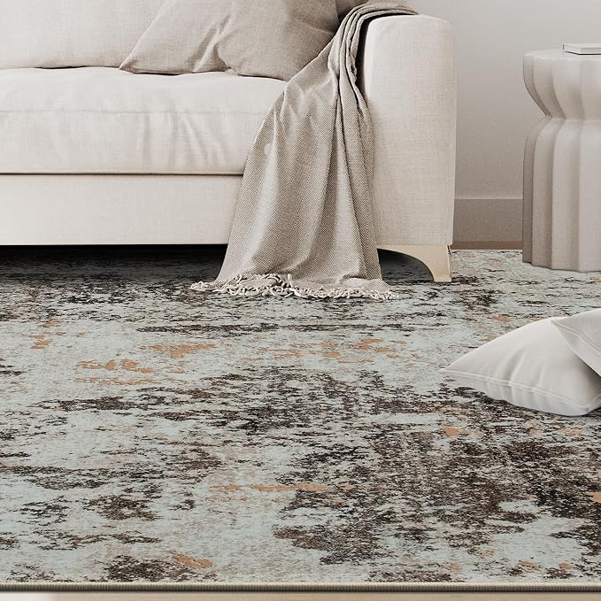 4x6 Area Rugs for Living Room Rug Washable: Abstract Rug for Dining Room - Image 9