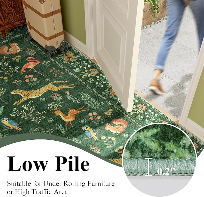 DUKINO 2x4 Rug for Hallway, Washable Kitchen Runner Rug - Image 8