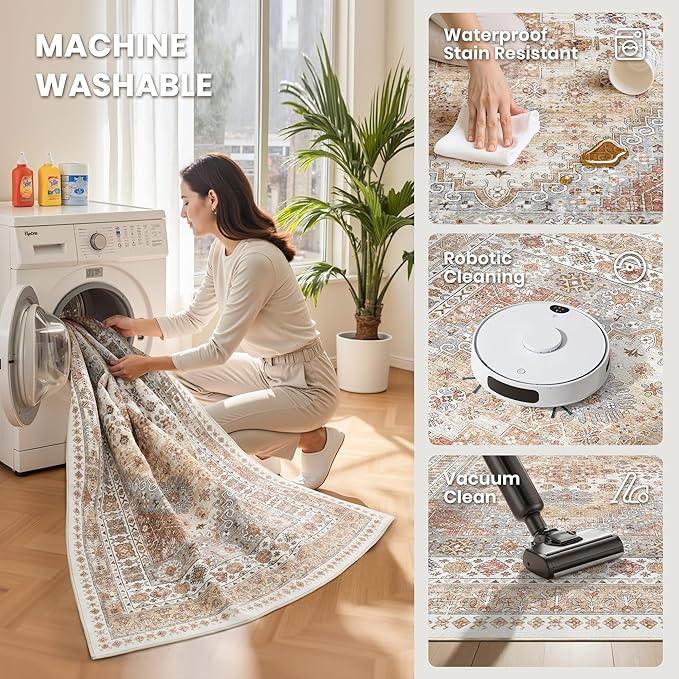 zesthome 3x10 Runner Rug Non Slip Washable - Image 6