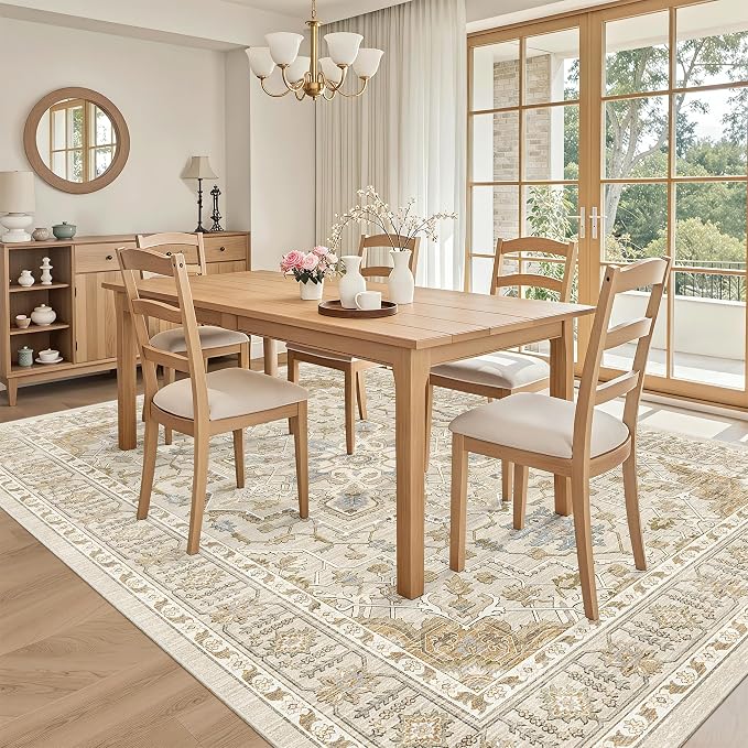 Madane 6x9 Area Rugs for Living Room, Stain Resistant Washable Rugs, Non-Slip - Image 4