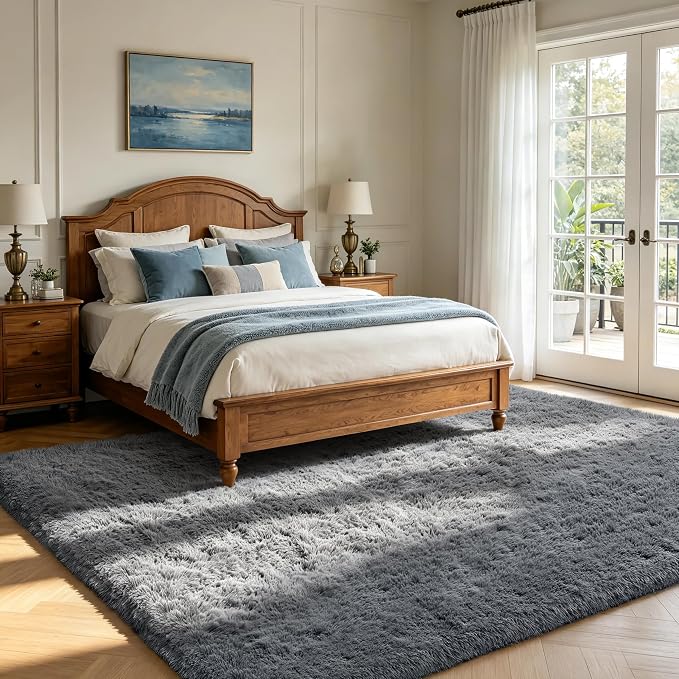 Shag Area Rugs for Bedroom Living Room, 6X9 Ultra Soft Fluffy Area Rugs for Dorm - Image 3