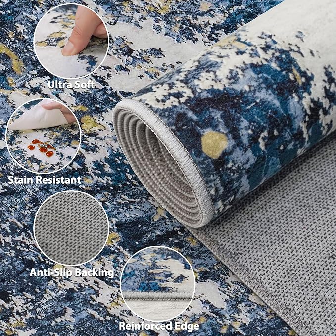 10x14 Area Rugs Living Room Rugs: Large Washable Rug - Image 6