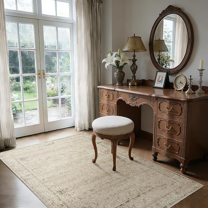 Cream and Light Tan Boho Front Door Mat - Image 9