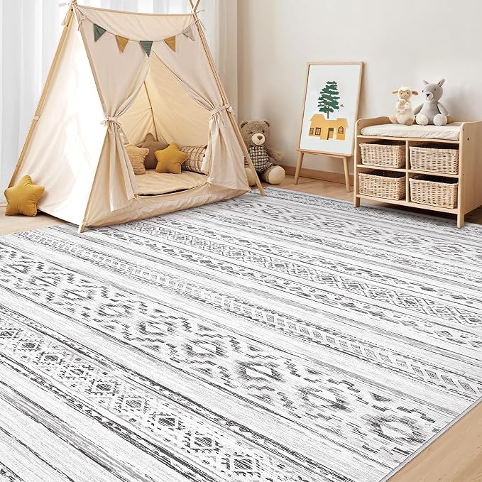 cotiled 10x12 Area Rugs Living Room Rug: Washable Boho Rugs - Image 7