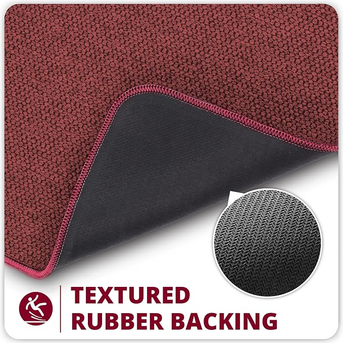 Bosap Bath Mat, Ultra Thin Bathroom Rugs, Rubber Bath Mats - Image 5