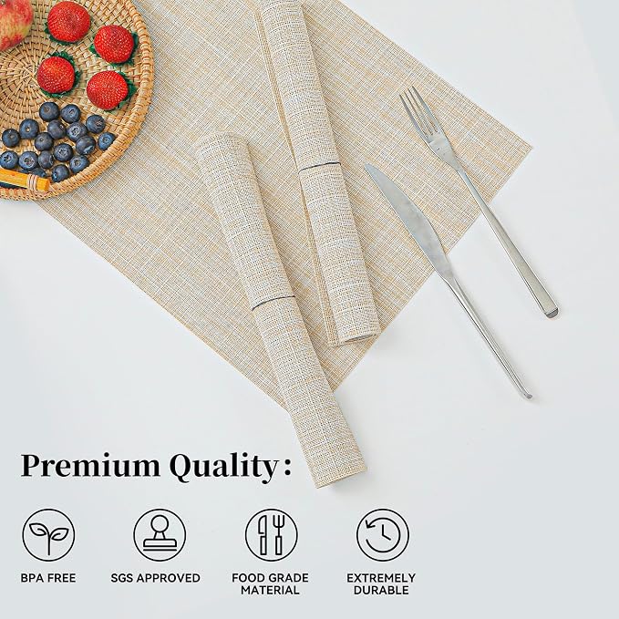 Leetaltree Beige Placemats Set of 4 - Image 2