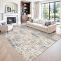Washable 8x10 Area Rug – Modern Neutral Abstract Soft Non-Slip Stain-Resistant by ZHXXUJ