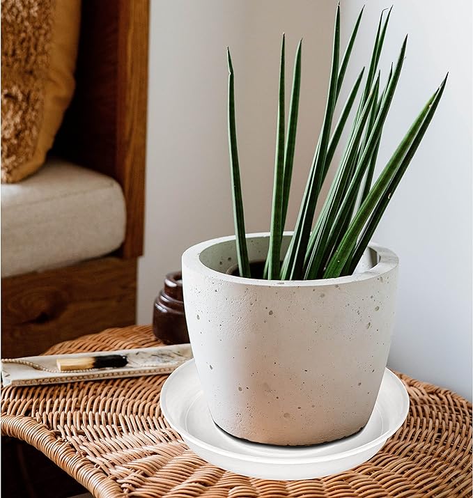 2 Pack of 10 inch Plant Saucer Gray, Heavy Duty Plastic Plant Saucer 10 inch - Image 4