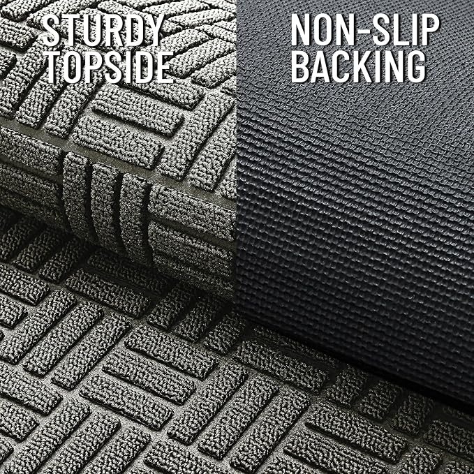 OLANLY Front Door Mat Outside Entrance 47x32, Heavy Duty Sturdy Natural Rubber - Image 4