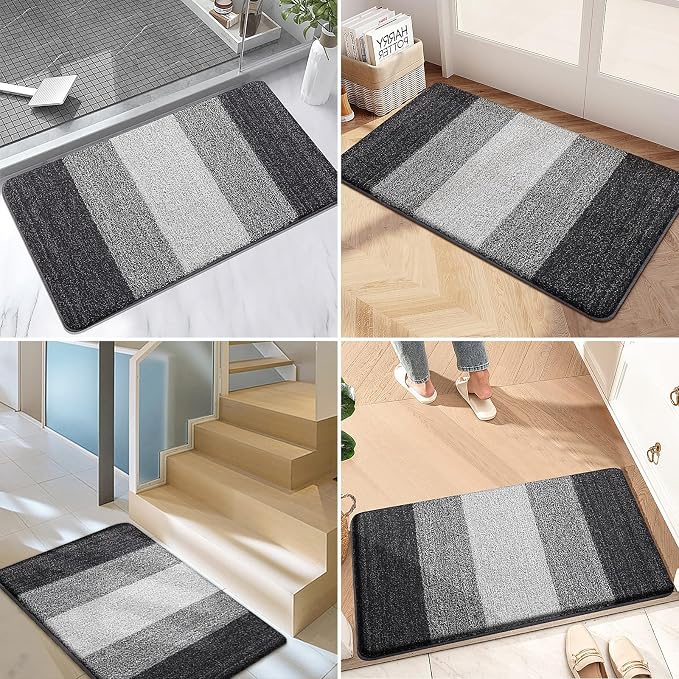 Kitinjoy Indoor Outdoor Door Mat, 48x32 Non-Slip Absorbent Dirt Trapper - Image 6