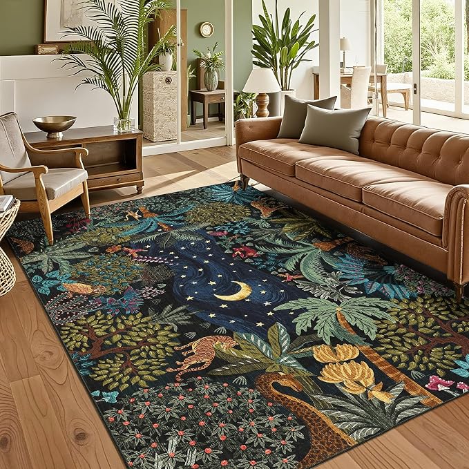 GarveeHome 5x7 Jungle Area Rug Washable Rugs - Image 2