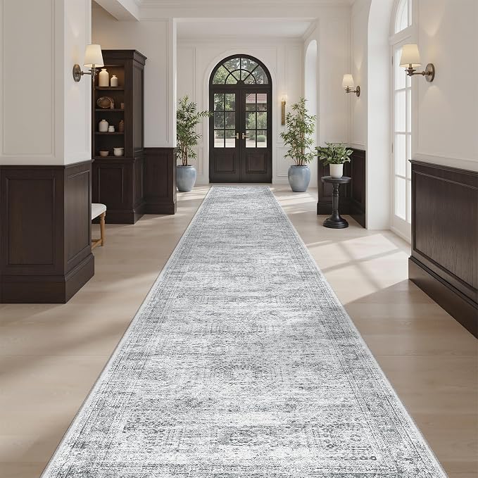 Soalmost Runner Rug 2'6" x 16' Washable Non-Slip 2.5x16 ft Long Runner Rugs by Soalmost