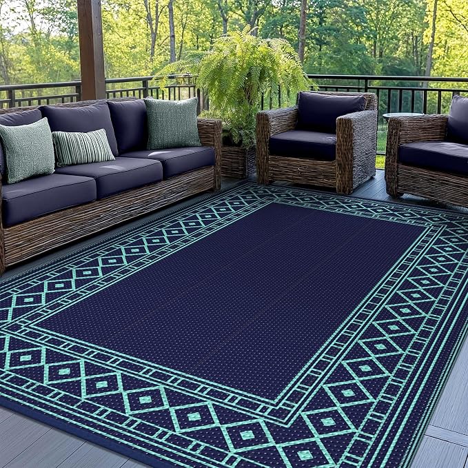 GENIMO Outdoor Rug Waterproof 6'x9' by GENIMO