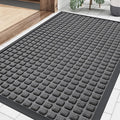 Smiry Front Door Mat Outside Entrance, Heavy Duty Natural Rubber Doormat by Smiry