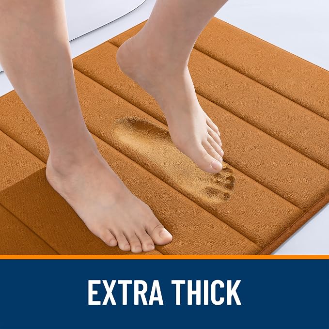 OLANLY Memory Foam Bath Mat 44x24, Super Soft Absorbent Bathroom Rugs, Quick Dry - Image 6