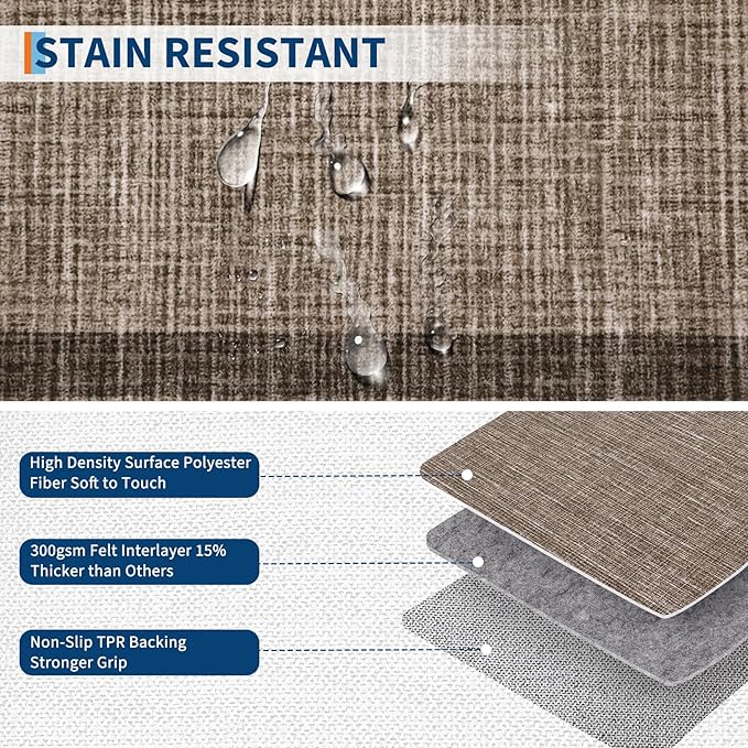Rug Runners for Hallways 2x8 Washable Kitchen Runner Rug Non Slip Low Pile - Image 7