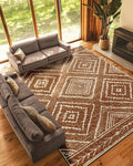 BESTSWEETIE Area Rug 10x12Rug Machine Washable Non-Slip Low Pile Print Pattern by BESTSWEETIE