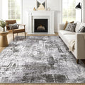 7x9 Area Rug Living Room: Machine Washable Large Abstract Modern Soft Rugs by LOONGRUG