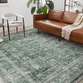 CHAMPLANT Washable Area Rug 9'x12' Retro Boho Design Non-Shedding Easy Care by CHAMPLANT