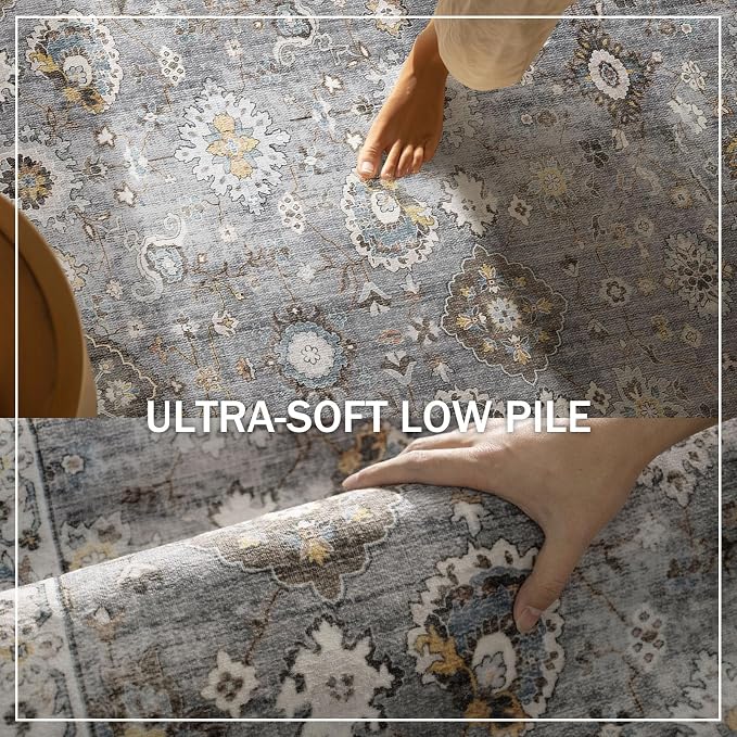 Washable Runners for Hallways Kitchen Rugs: 2'6"x8' Runner Rug Stain Resistant - Image 5