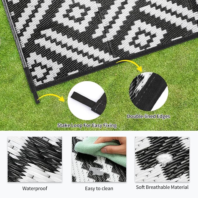 Outdoor Patio Plastic Straw Rug - Image 6