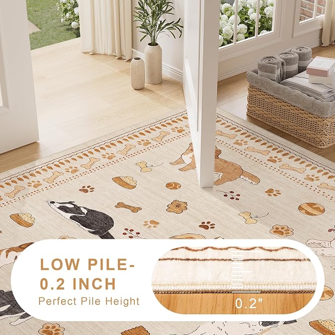 DUKINO 3x5 Area Rug, Lightweight Washable Entryway Rug - Image 7