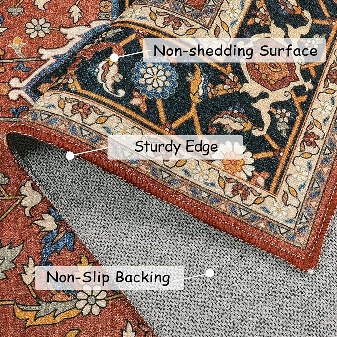 Moynesa Ultra-Thin Washable Runner Rug - Image 3