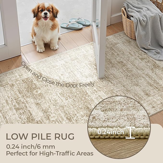 3x20 Washable Runner Rug for Hallway, Non-Slip Long Hallway Runner for Entryway - Image 6