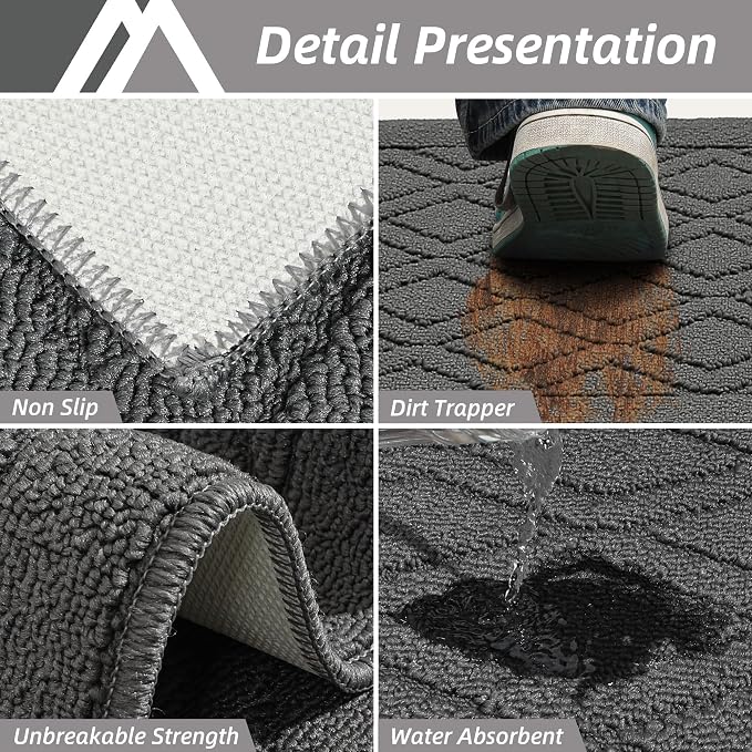 COSY HOMEER 48x20 Inch/30X20 Inch Kitchen Rug Mats Made of 100% Polypropylene 2 - Image 4