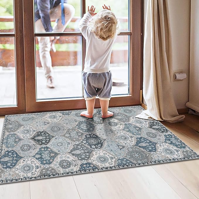 Lahome Moroccan Trellis Front Door Mat Indoor Entrance, 2x3 Rugs - Image 7